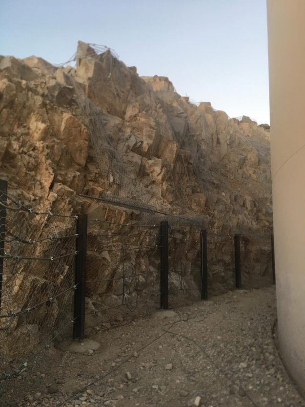 Apple Valley Hilltop Tank Rock Fall Protection and Hillside Stabilization